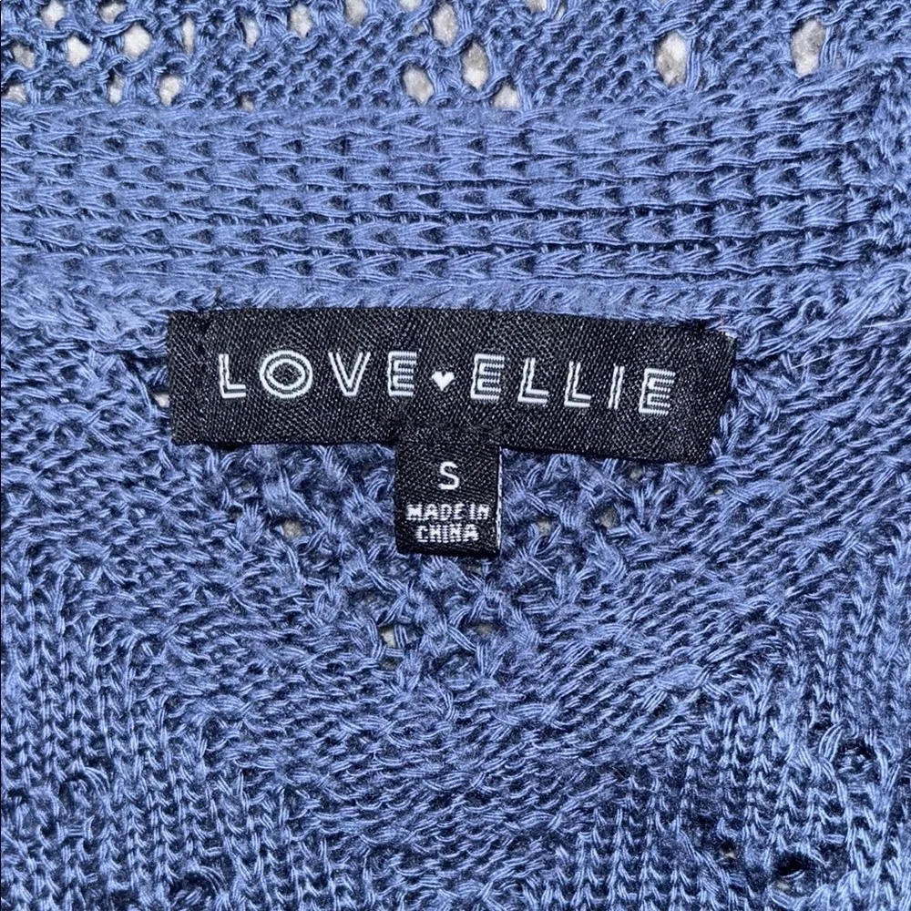 LOVE ELLIE Navy Blue Long Open-Front Cardigan Sweater Size Small - Picture 7 of 8